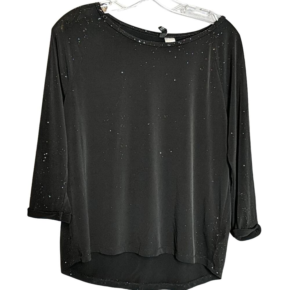 H&M Divided Black Sparkly Top